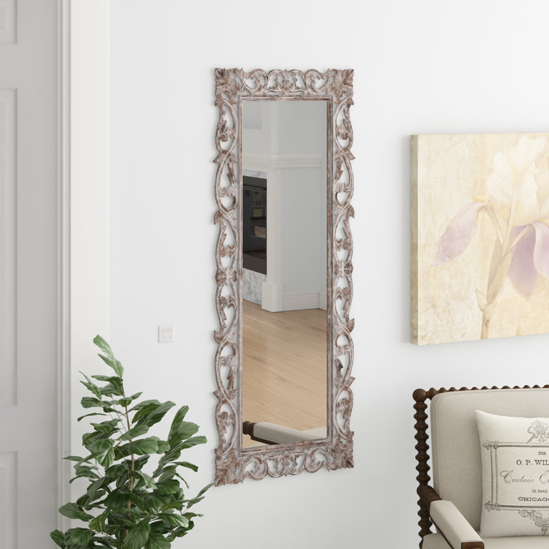 Ophelia & Co. Reuben Traditional Distressed Full Length Mirror